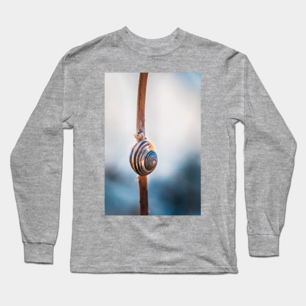 Hang Tight! Snail Shell Photograph Long Sleeve T-Shirt by love-fi